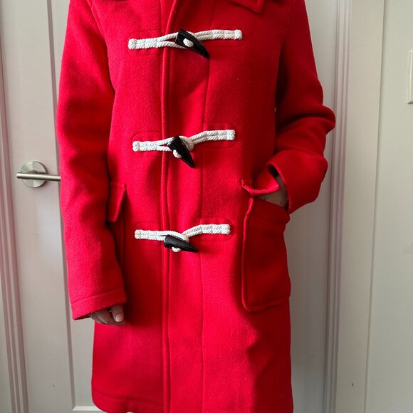J.W.‎ Anderson x Uniqlo Red Hooded Duffle Coat - Size XS - Picture 2 of 10